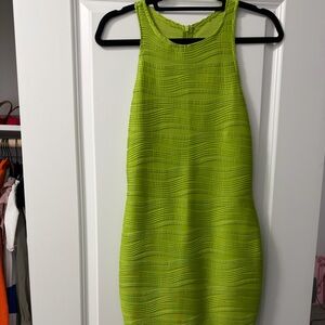 Zara Vibrant Lime Midi Dress